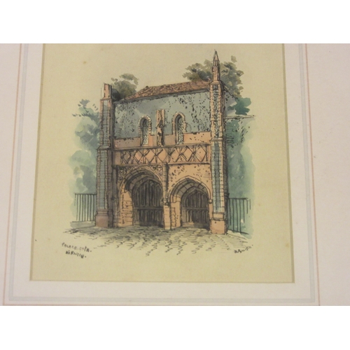 4264 - EDWARD CHARLES POCOCK (1843 -1905): Eight watercolours depicting the building of Norwich cathedral t... 