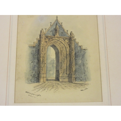 4264 - EDWARD CHARLES POCOCK (1843 -1905): Eight watercolours depicting the building of Norwich cathedral t... 