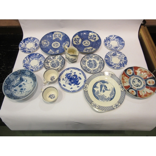 4282 - A selection of mixed blue and white ceramics including Wood & Sons 