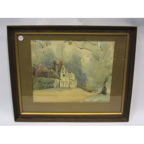 4445 - J.COX: A watercolour titled 'Bleak House', signed and dated 1897 lower right, framed and glazed, 22c... 