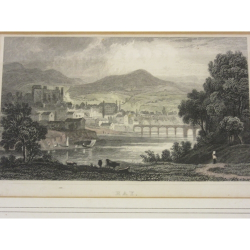 4457 - Five engravings and pencil pictures including Edinburgh and Venice, framed and glazed