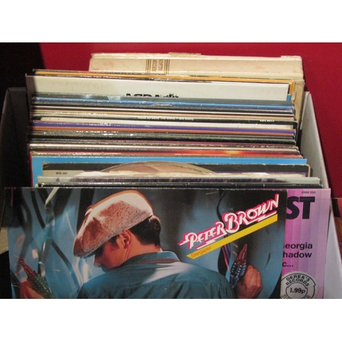 4084 - A box of vinyl LP records including The Monkees, Diana Ross & The Supremes, Bill Haley, The Beatles ... 