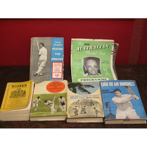 4089 - A small collection of cricket books and ephemera, including Wisden Cricketer's Almanack 1953, plus o... 