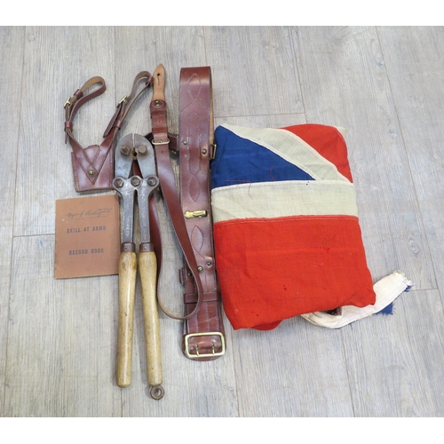 9176 - DISS DRILL HALL INTEREST: A relic Union Flag and ‘Skill at Arms’ booklet, both found at Sunnyside Dr... 