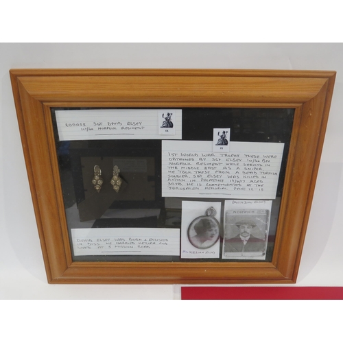 9177 - A collection of Gallipoli campaign related items including button stick relating to J Briggs of Asla... 