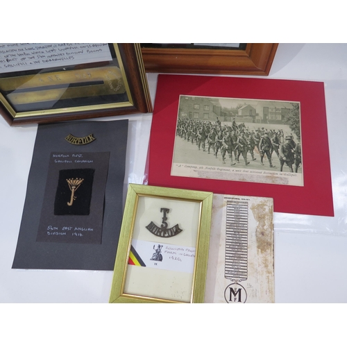 9177 - A collection of Gallipoli campaign related items including button stick relating to J Briggs of Asla... 