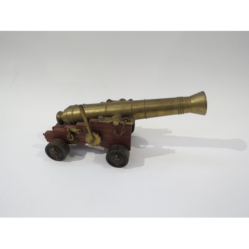 9214 - Three handcrafted model cannons, made by a toolmaker