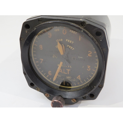 9227 - A WWII British Mk. XIV aircraft altimeter no. 506/41 6A/1213, Bakelite cased, together with a quanti... 