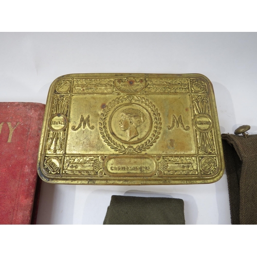 9234 - A WWI Princess Mary gift tin (empty) together with a single volume 'Kitchener's Army and the Territo... 