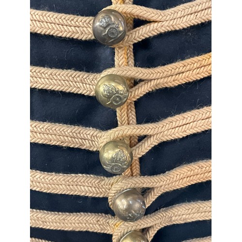 9005 - An early 20th Century Royal Horse Artillery / Hussar officer’s short jacket, braided throughout. Pos... 