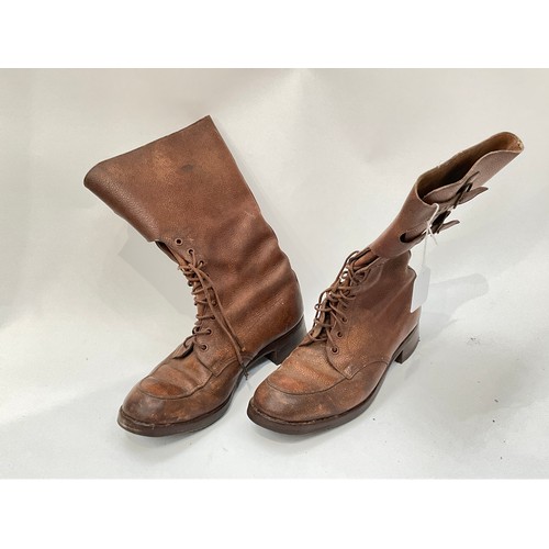 9019 - A pair of WWII officer's brown leather field service boots