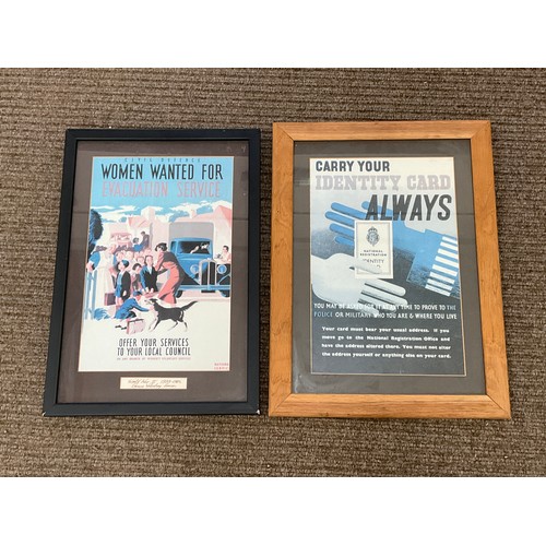 9031 - Two WWII themed framed posters