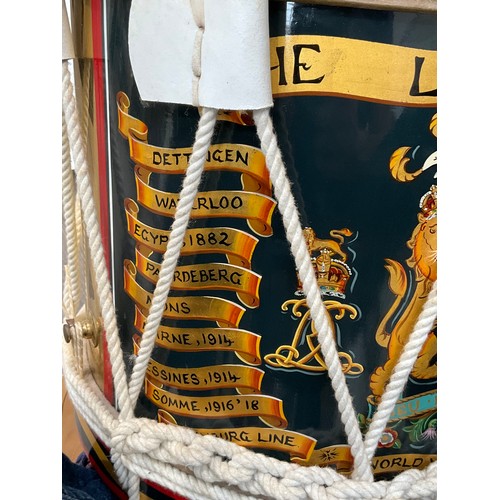 9039 - A 20th Century '1st Life Guards' (pre-1922) George V regimental side drum, hand painted crest and ca... 