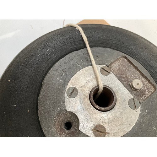 9047 - A WWII Spitfire rear wheel, serial number RF77197/1