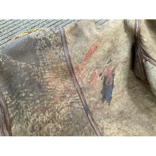 9052 - Two WWII British pre-1941 'Battle of Britain' Irvin flying jackets, worn