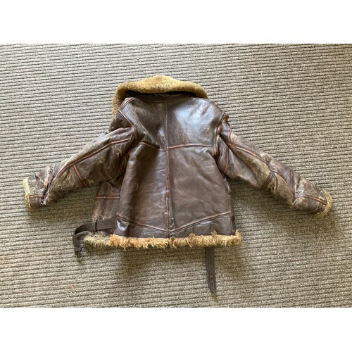 9054 - A WWII RAF Irvin flying jacket a/f (fragile handle with care)