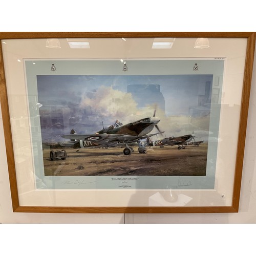 9055 - A limited edition print after Robert Taylor 'Eagle Squadron Scramble', signed by the artist and vete... 