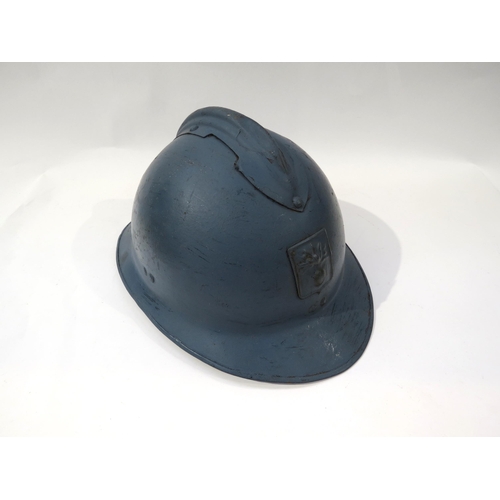 9197 - A French scarce circa 1920 Adrian steel helmet