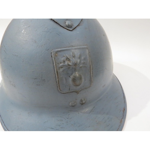 9197 - A French scarce circa 1920 Adrian steel helmet