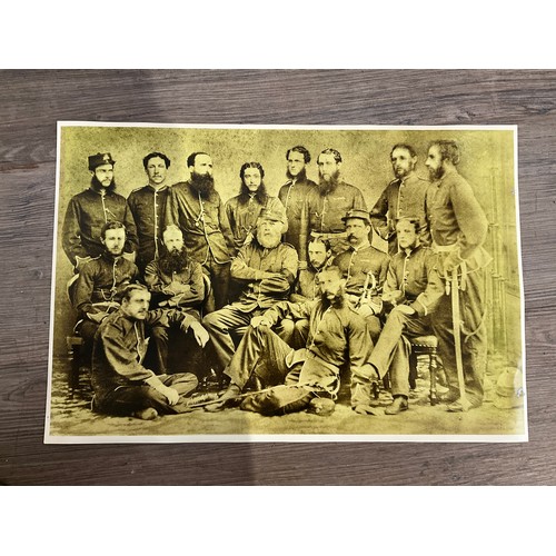 9078 - A framed “Officers of the 2nd Battalion 9th Foot Hong Kong 1864” photographic print with names of se... 