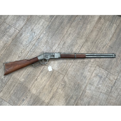 9290 - A re-enactor's Winchester repeater underlever style model rifle