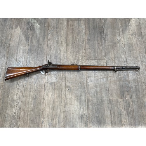 9294 - An Enfield two band military rifle with Tower VR lock     ANTIQUE: No license required