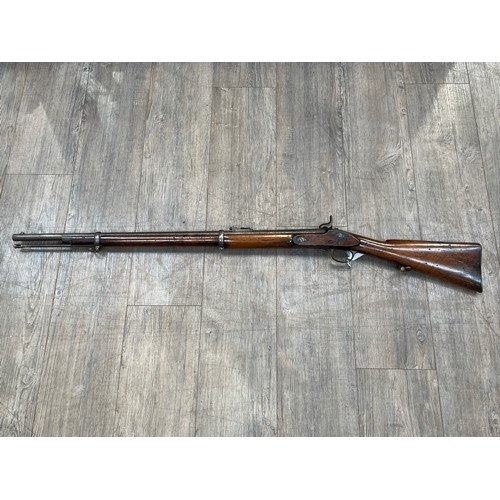 9294 - An Enfield two band military rifle with Tower VR lock     ANTIQUE: No license required