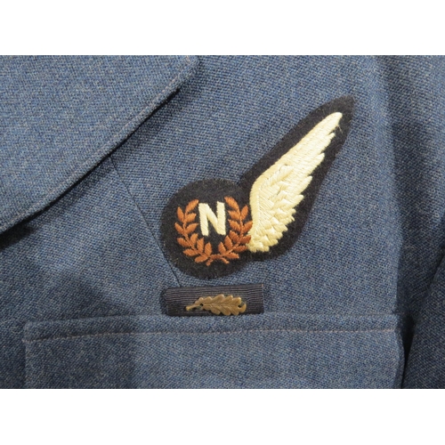 9089 - A post-war RAF navigator's officer's uniform with a quantity of documents, flew in Canberra aircraft... 