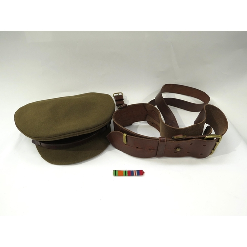 9091 - A WWII Royal Artillery officer's uniform with jacket, trousers, hat and Sam Browne, belonged to Capt... 