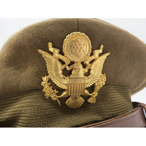 9092 - A WWII 8th Air Force officer's uniform with jacket, trousers and hat, with insignia