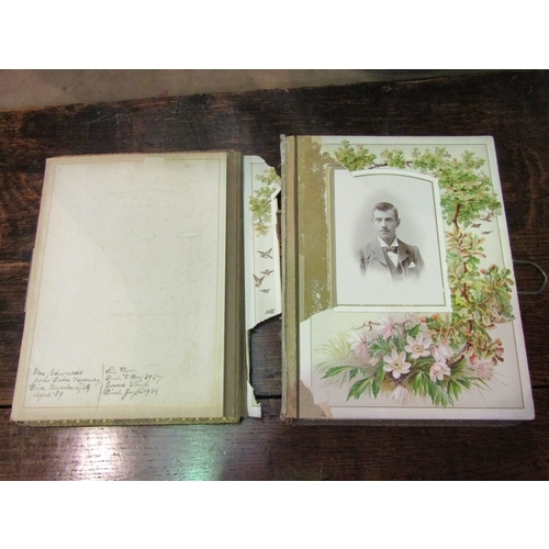 4055 - An album of Victorian portrait photographs, binding a/f