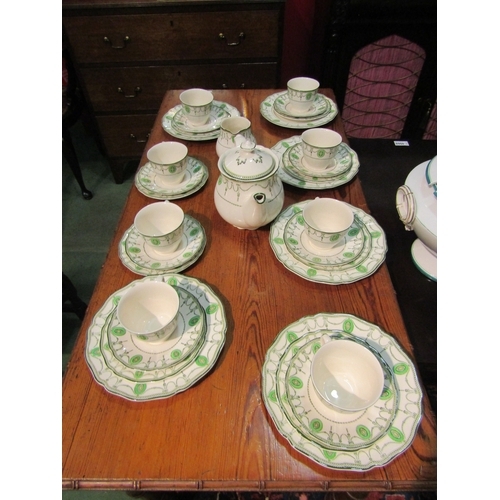 4069 - A quantity of Royal Doulton 'Countess' pattern tea wares including teapot, teacups and saucers, milk... 