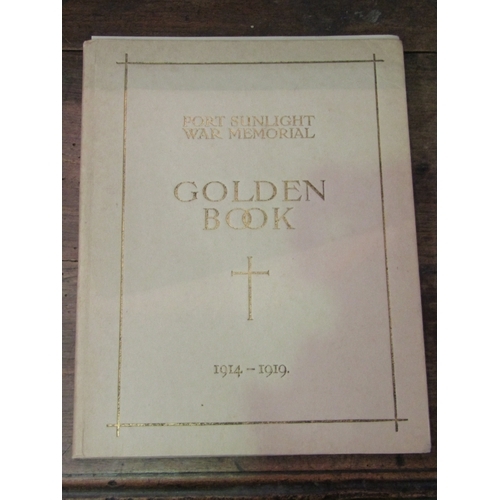 4088 - (WW1) Port Sunlight War Memorial Golden Book 1914-1919, with original Leven Brothers accompanying le... 