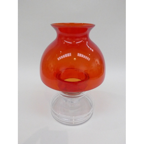 7248 - A Finnish 'Apollo' lamp by Nanny still in red and clear glass. 26cm high