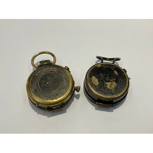 9512 - Two British military marching compasses, one dated 1917