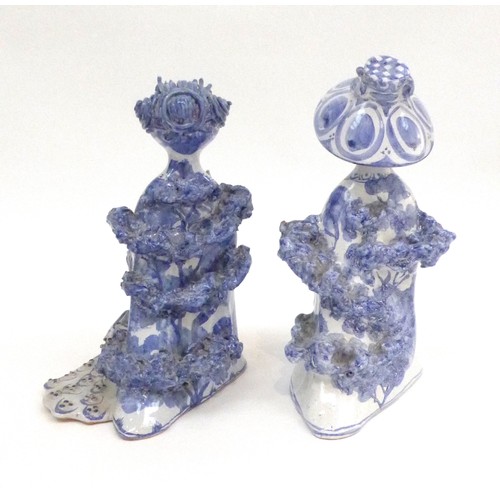 7203 - BJORN WIINBLAD (Danish 1918-2006)  A pair of Earthenware 