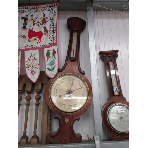 2091 - A Victorian mahogany Barometer