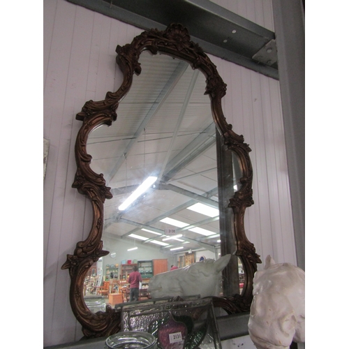 2130 - A resin gilt Roccoco mirror