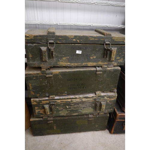 2467 - Four military ammunition boxes