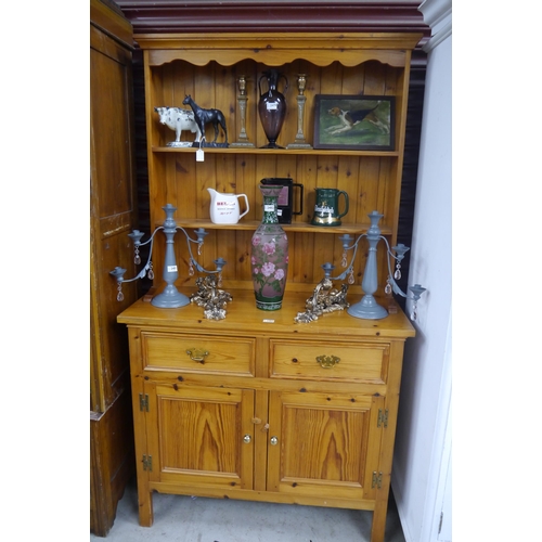 2483 - A pine dresser, two drawers over two doors