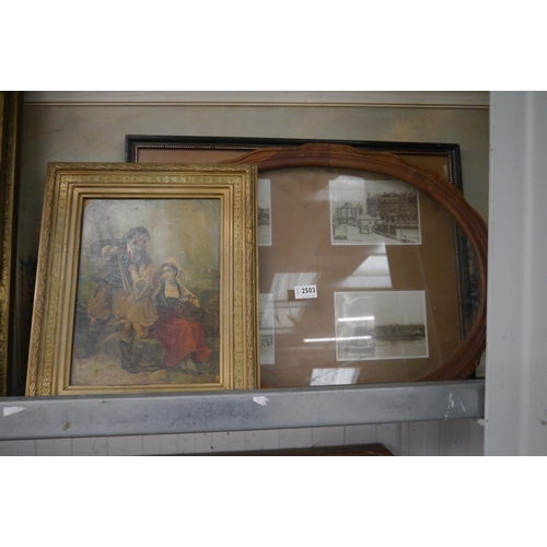 2503 - Three picture's and picture frame