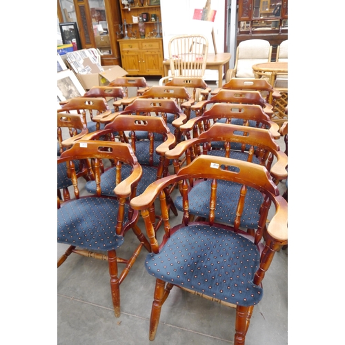 2518 - A set of seven pub captains chairs