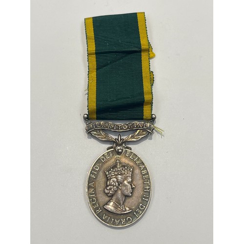 9474 - An Elizabeth II Territorial Efficiency Medal (TEM) to T-22379951 CPL. T. BRUCE RASC with framed scro... 