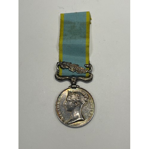 9473 - A Victorian Crimea Medal with Sebastopol clasp, unnamed