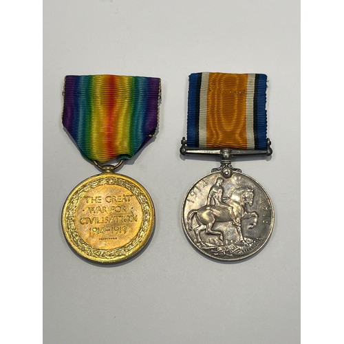 9467 - A pair of WWI medals named to 68614 A-SJT. G.A. SUTTON R.A.M.C.