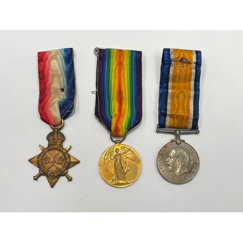 9462 - A WWI 1915 star medal trio named to 61745 PTE. F.W. WARD R.A.M.C.