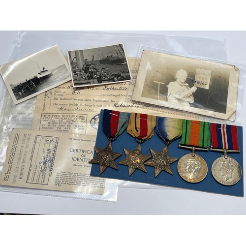 9491 - A WWII medal group to Percy Douglas Miller Lifeboatman in the Merchant Navy consisting of 1939-45 St... 