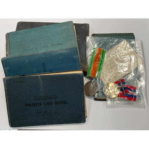 9501 - A quantity of RAF related items with civil pilot's flying logbooks to CHARLES GODFREY HALE, first en... 