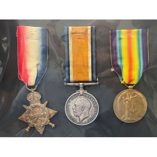 9497 - A WWI 1915 star medal trio named to 15095 PTE. E.L. CLARK NORF. R.