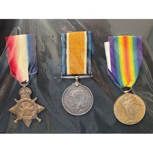 9496 - A WWI 1915 star medal trio named to 10336 PTE. D.S. BARRATT NORF. R.